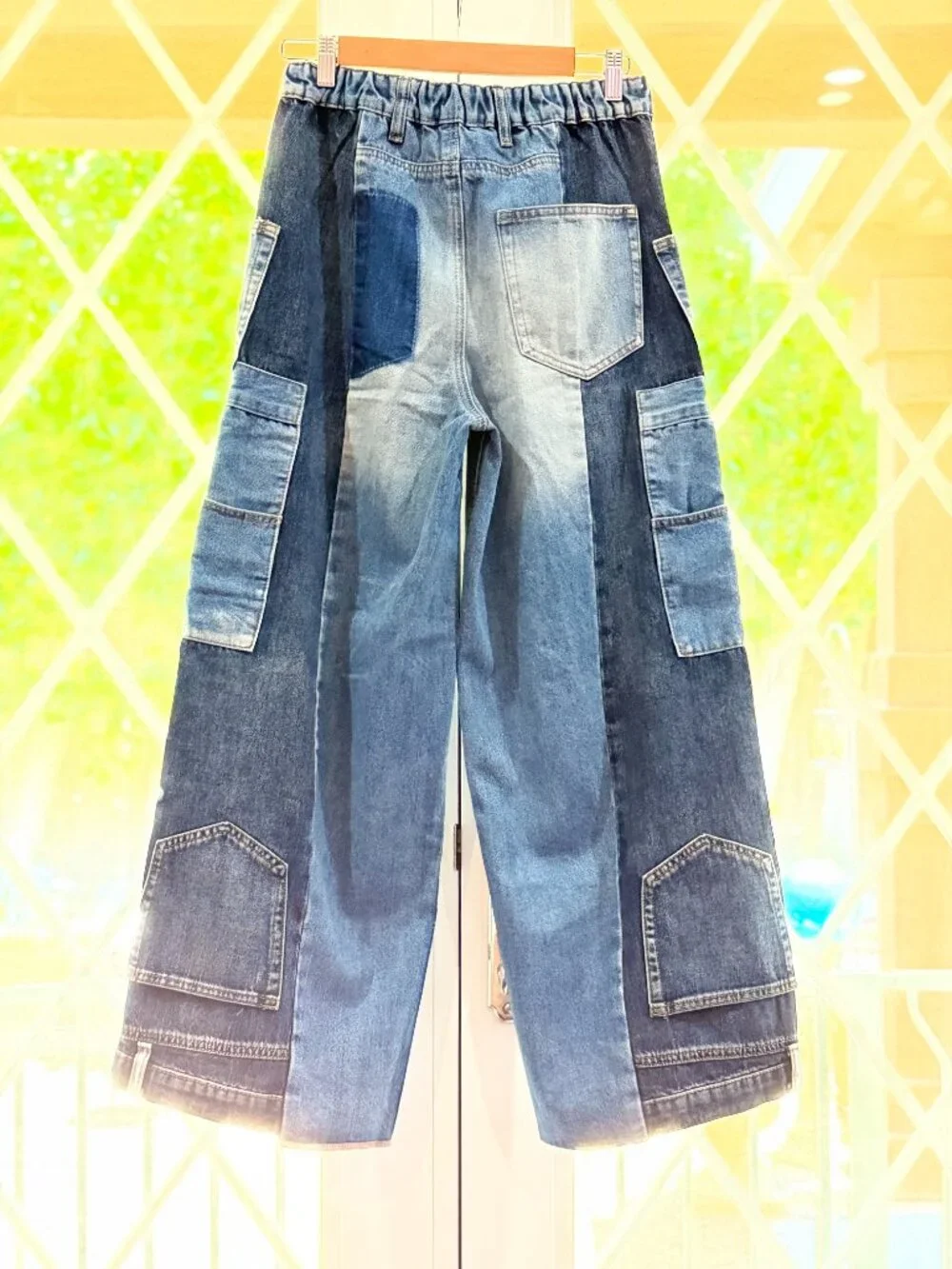 👖✨ OLI & HALI Upside Down Patchwork Jeans – Size M ✨👖